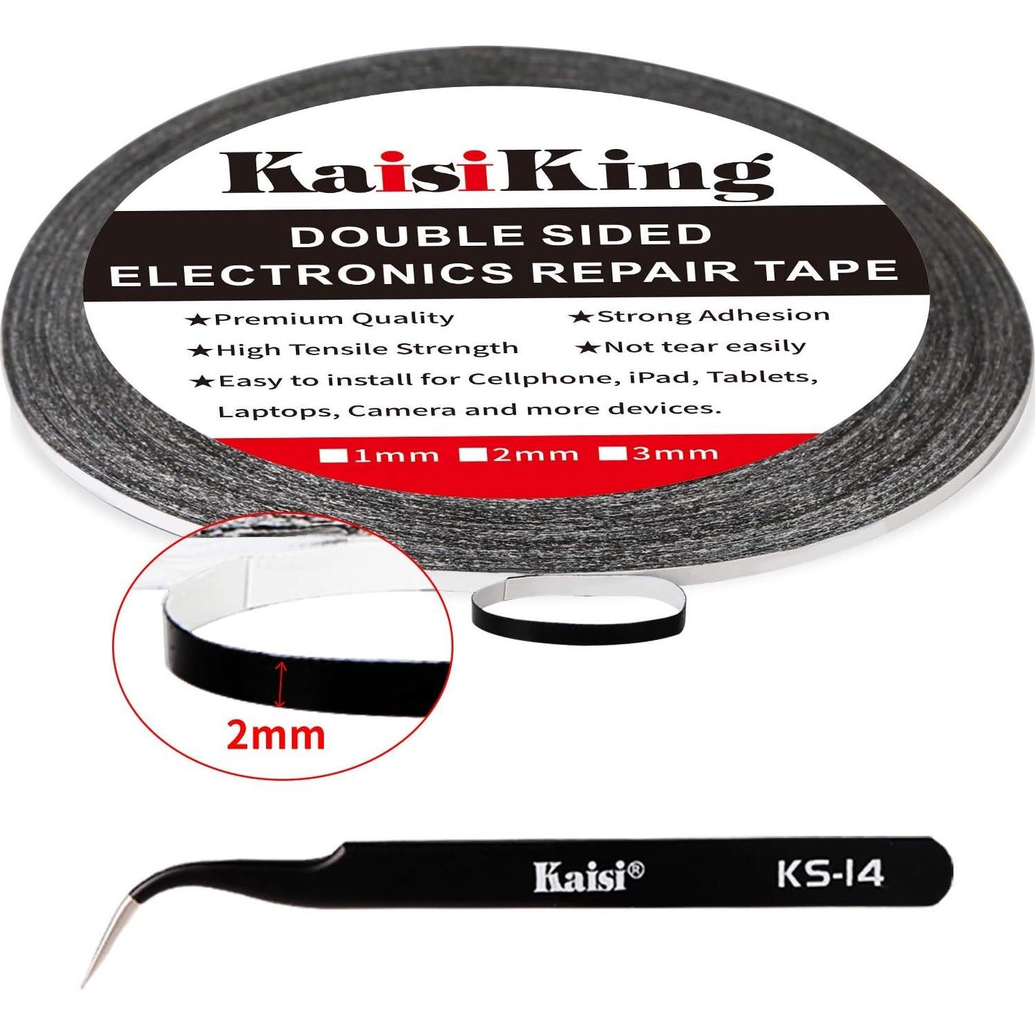 Cinta Adhesiva Reparación LCD 2mm Kaisi 50m Impermeable