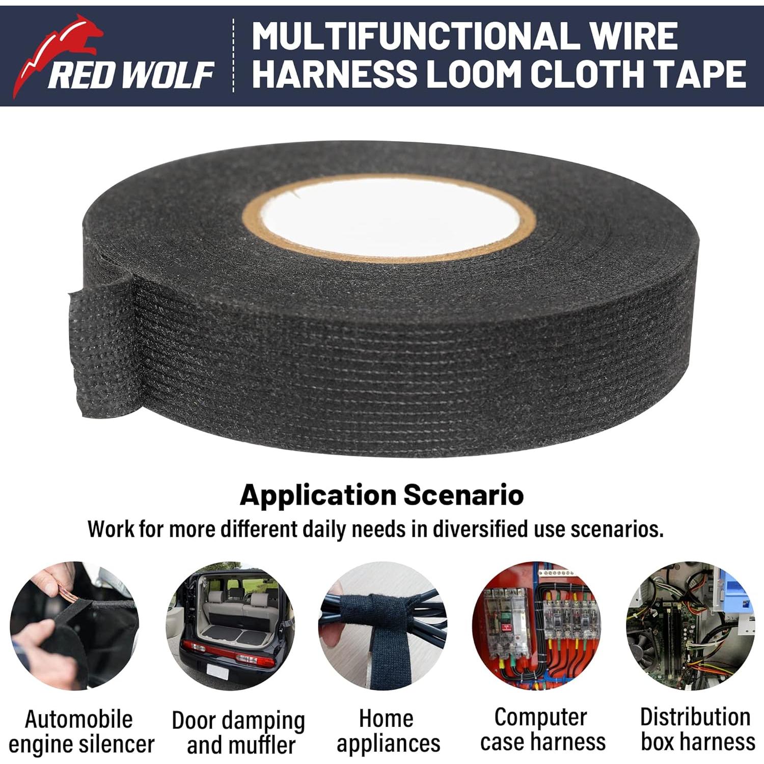 Cinta de tela autoadhesiva RED WOLF 3/4" x 50' - 5 rollos