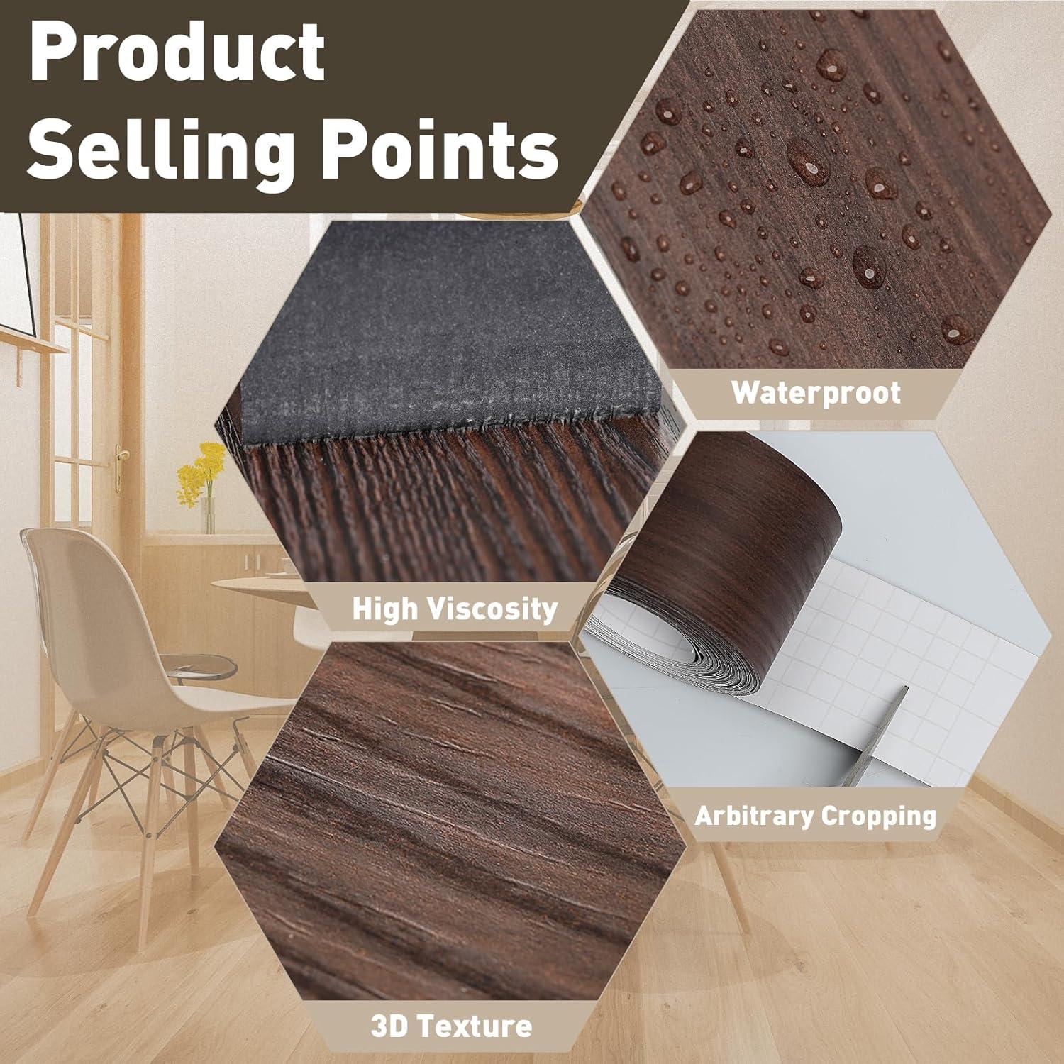 Cinta de Reparación de Grano de Madera ZYJT 61 cm x 4.57 m Nogal