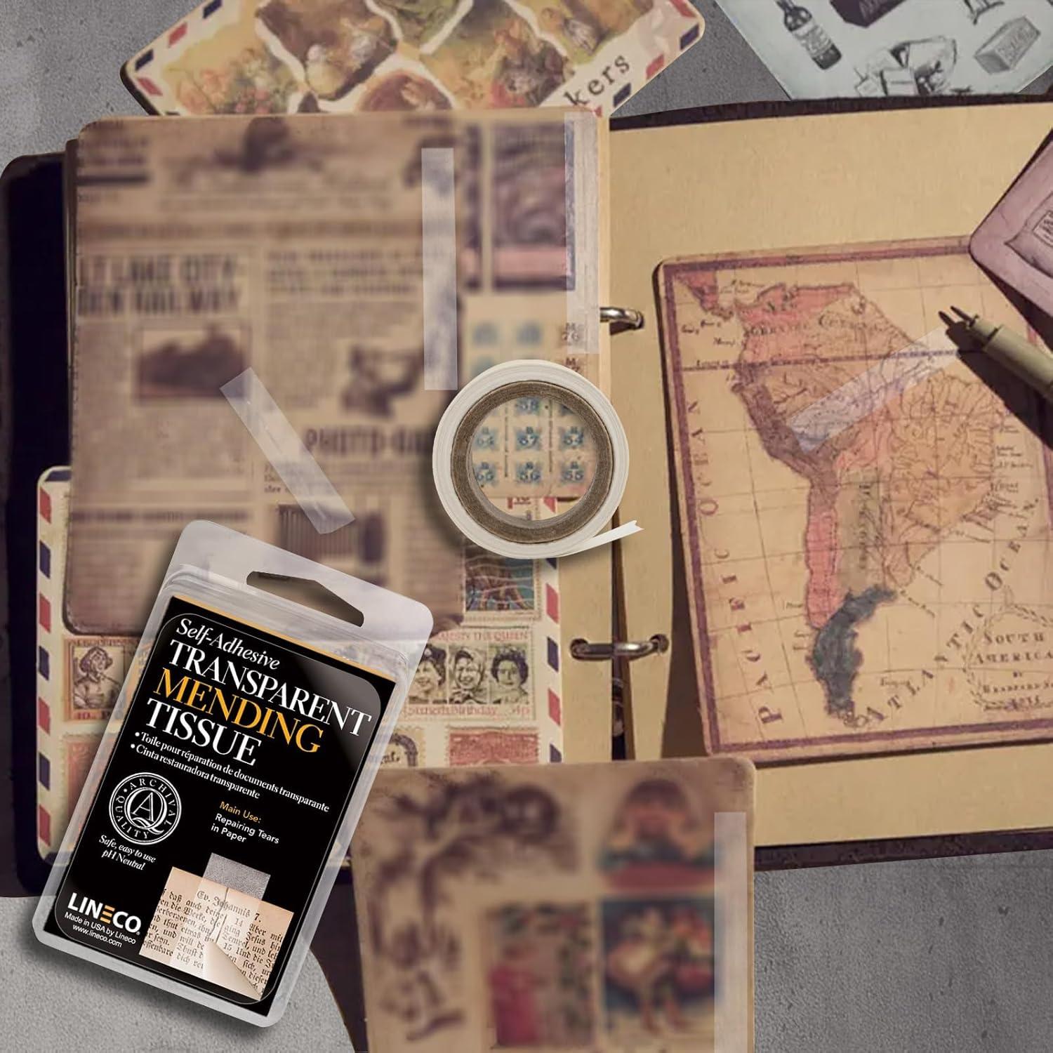 Cinta de Reparación Archivística Lineco 1,27 cm x 3,66 m