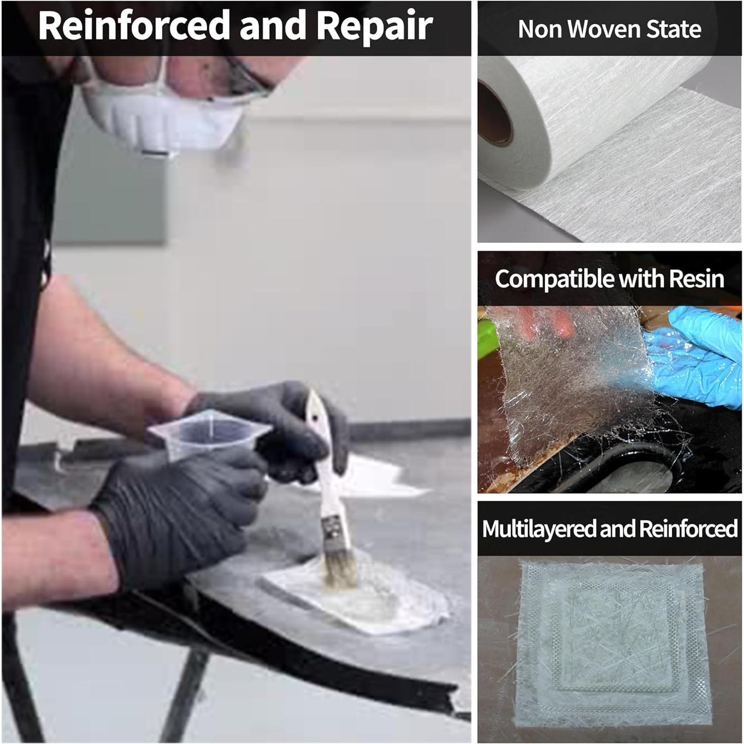 Cinta de Mat de Fibra de Vidrio Etossan 10 Yds x 10 cm