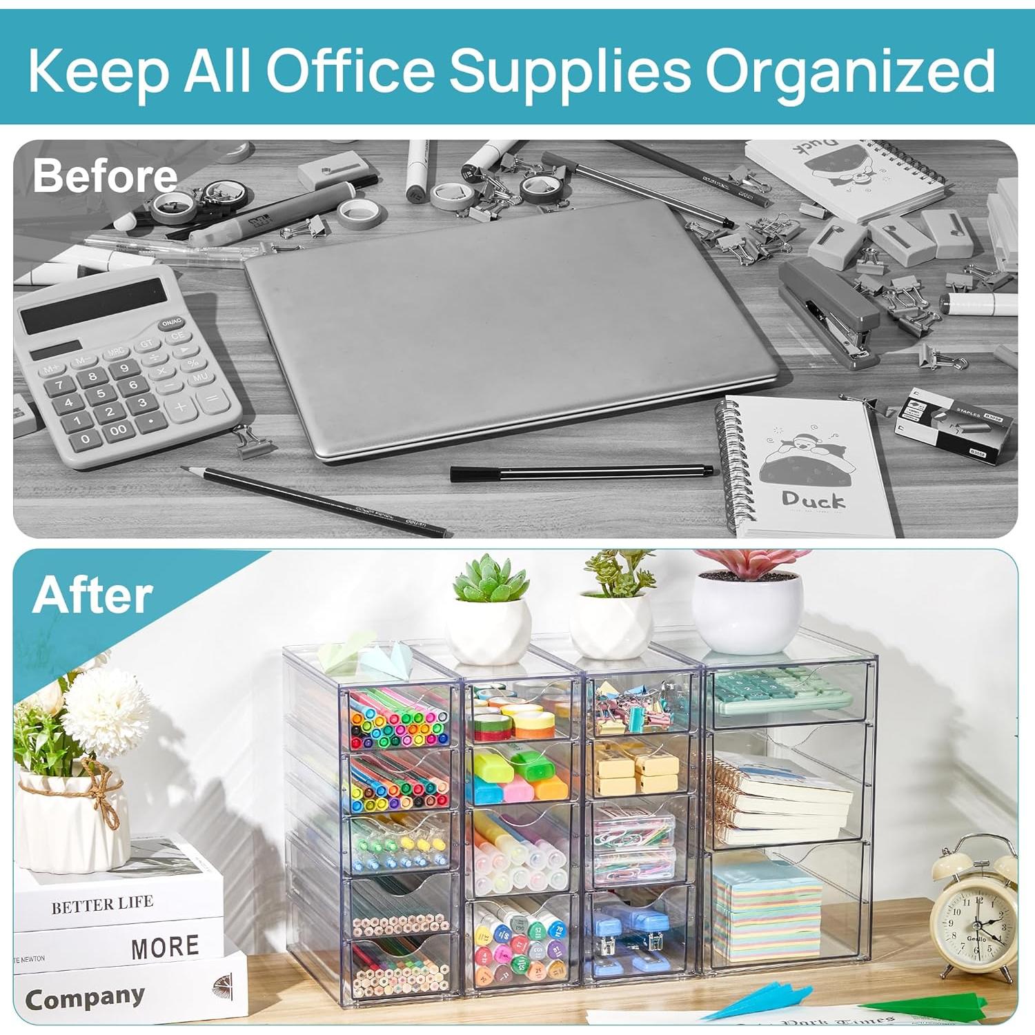 Organizador Acrílico Vtopmart 16 Cajones para Oficina y Maquillaje