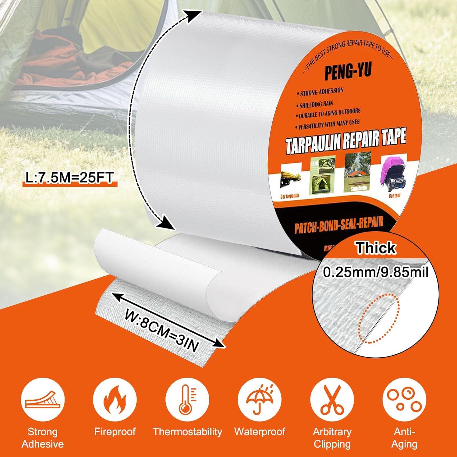 Cinta de Reparación Impermeable Paulno 80mm x 8m Blanca