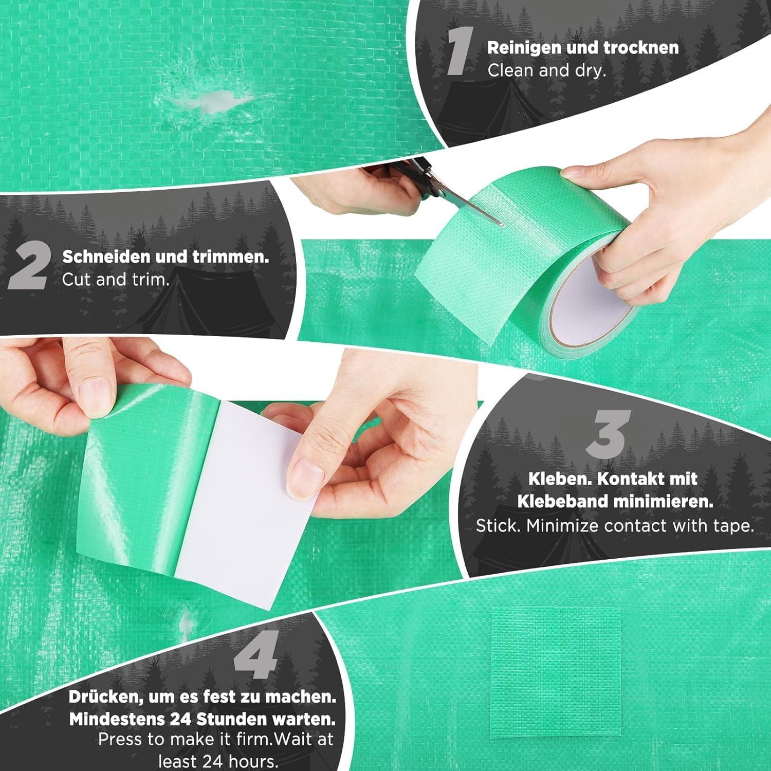 Cinta de Reparación Impermeable 4every 8m Verde UV