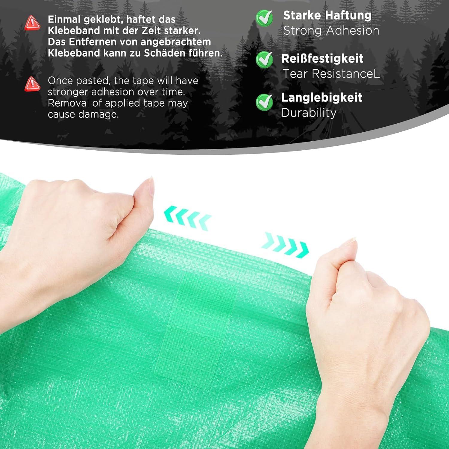 Cinta de Reparación Impermeable 4every 8m Verde UV