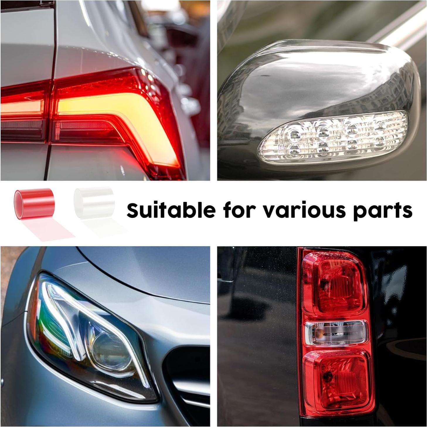 4 Rollos de Cinta Adhesiva para Luces Traseras YEXEXINM