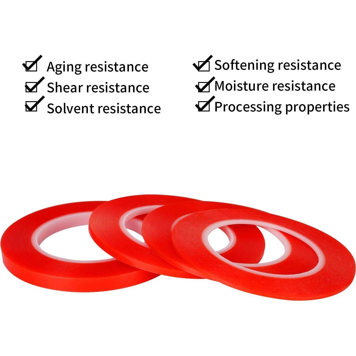 Cinta Adhesiva Doble Cara Kaisiking 4Pcs 2mm 3mm 5mm 10mm 25M