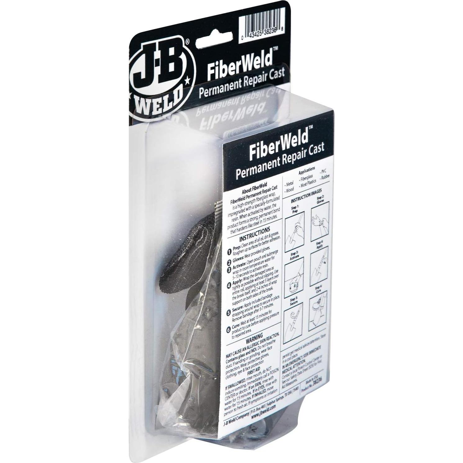 Cinta de Reparación FiberWeld J-B Weld 0.91m Negra