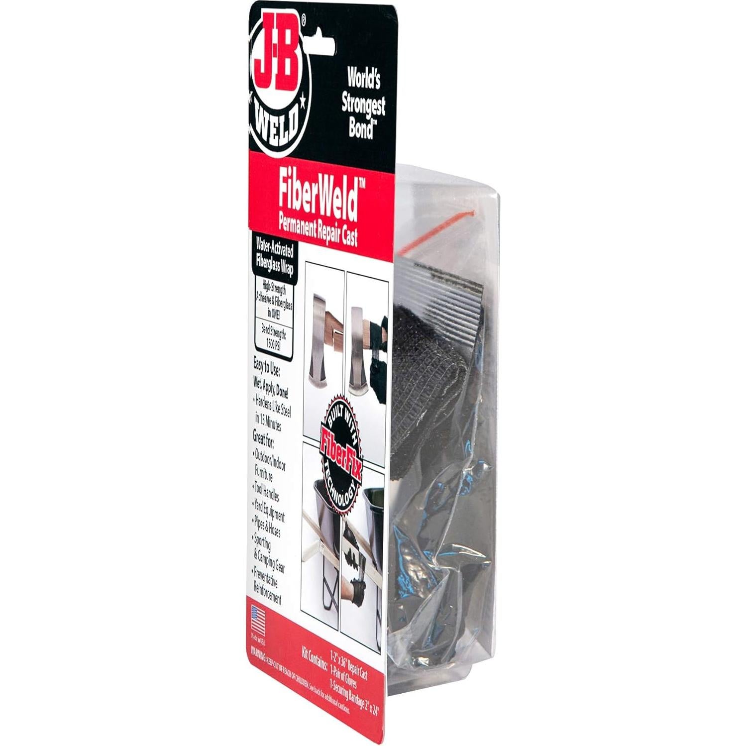 Cinta de Reparación FiberWeld J-B Weld 0.91m Negra