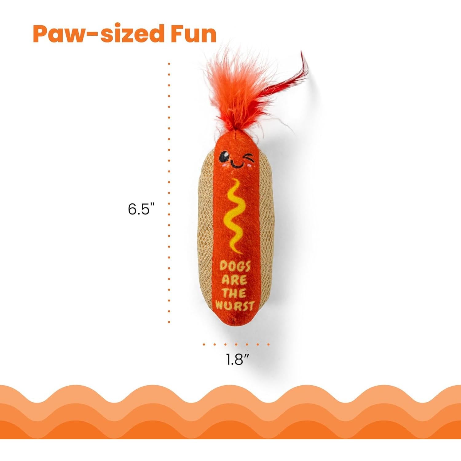 Juguete para Gatos Catstages Hot Dog Kicker con Hierba