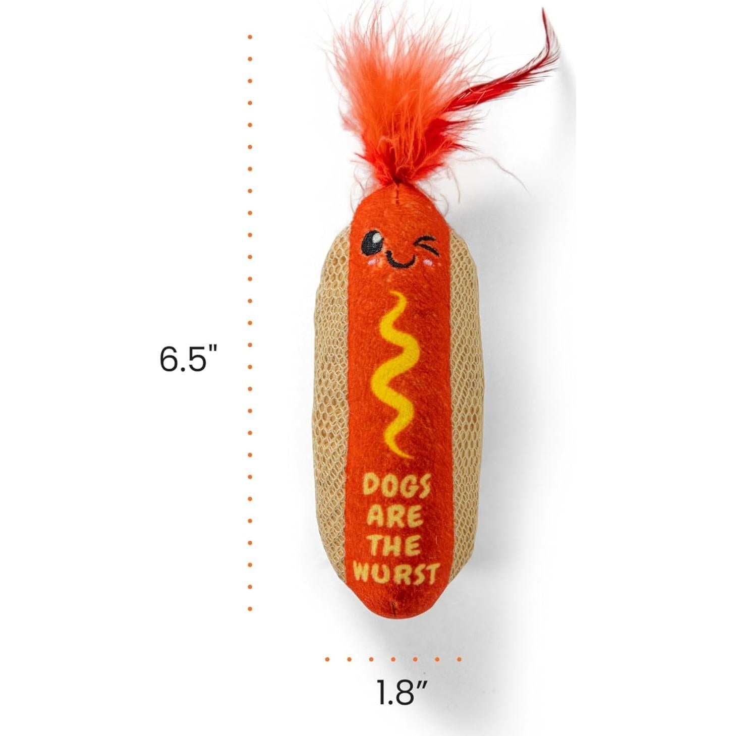 Juguete para Gatos Catstages Hot Dog Kicker con Hierba