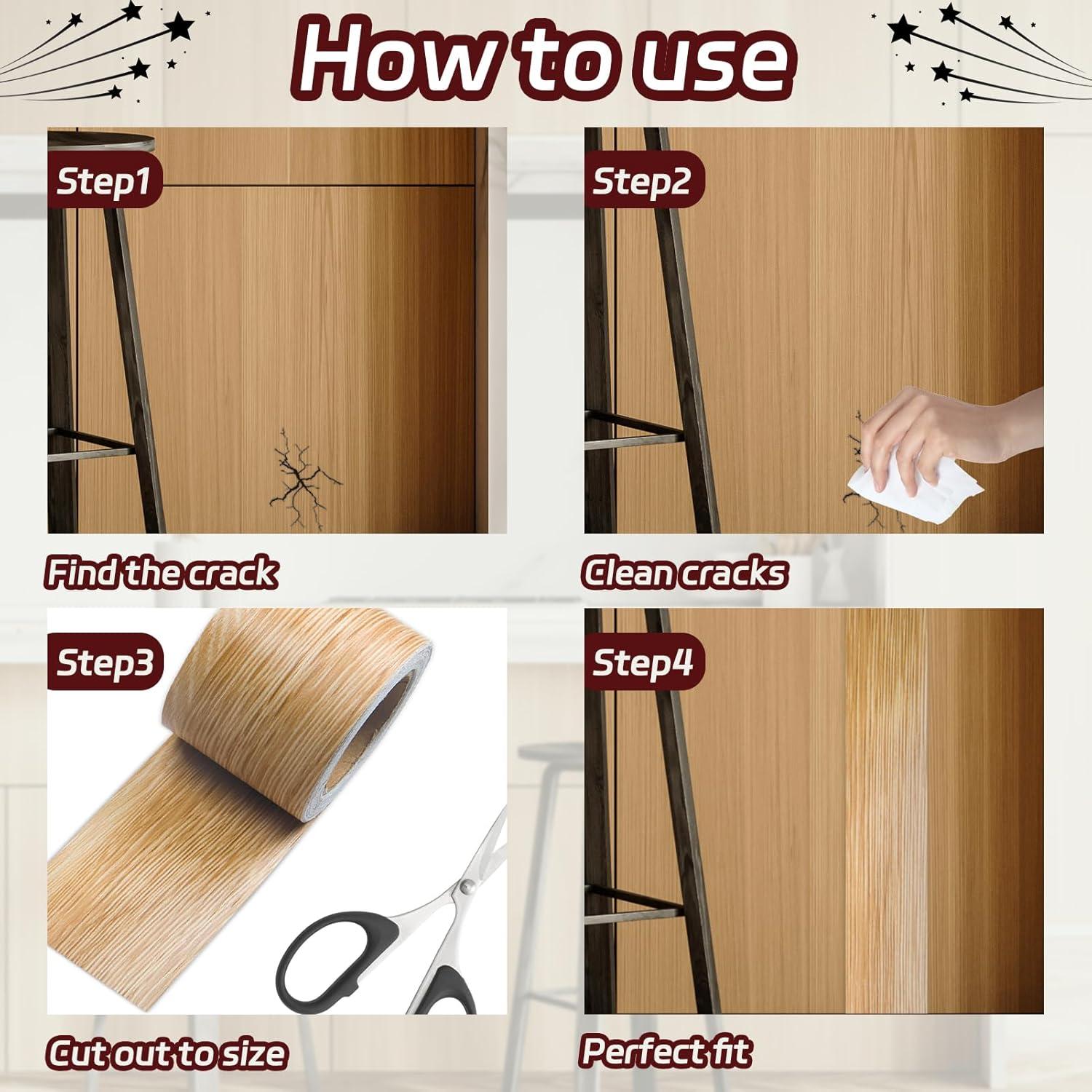 Cinta de Reparación de Madera Marrón Oscuro 10,16 cm x 9,75 m