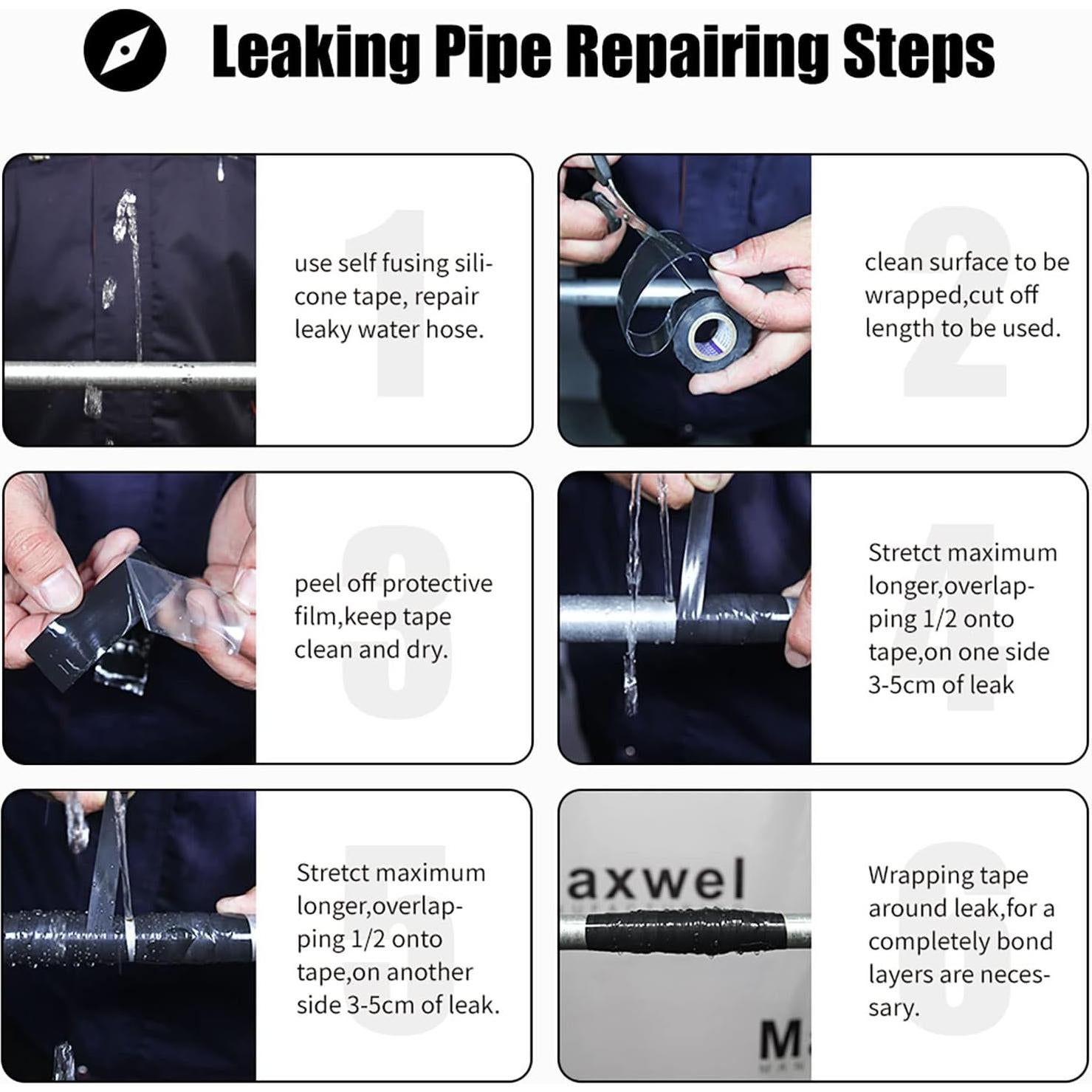 Cinta de Silicona Autoadhesiva Maxwel 1" x 3,05m Transparente