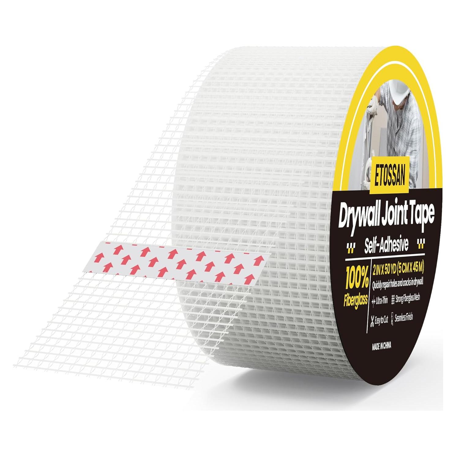 Cinta de Juntas de Drywall Etossan 5.08 cm x 45.72 m Autoadhesiva