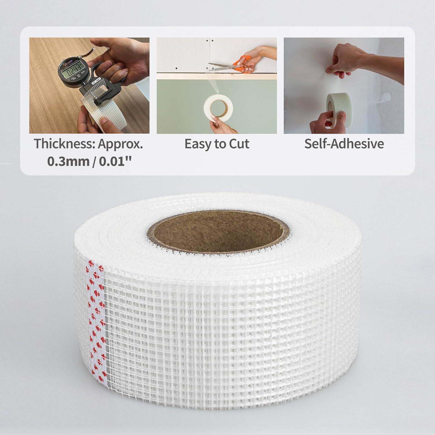 Cinta de Juntas de Drywall Etossan 5.08 cm x 45.72 m Autoadhesiva