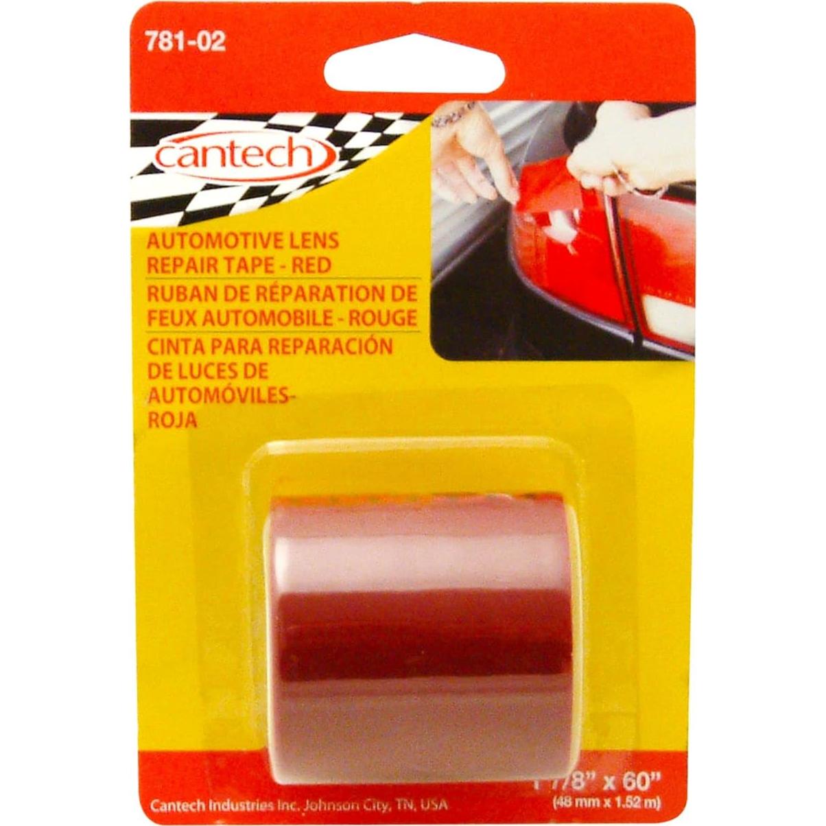 Cinta de Lente Automotriz Cantech 14.48x9.66 cm Rojo