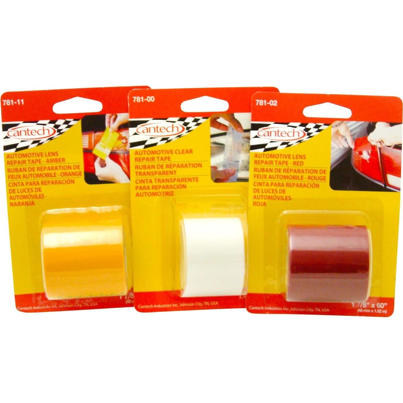 Cinta de Lente Automotriz Cantech 14.48x9.66 cm Rojo