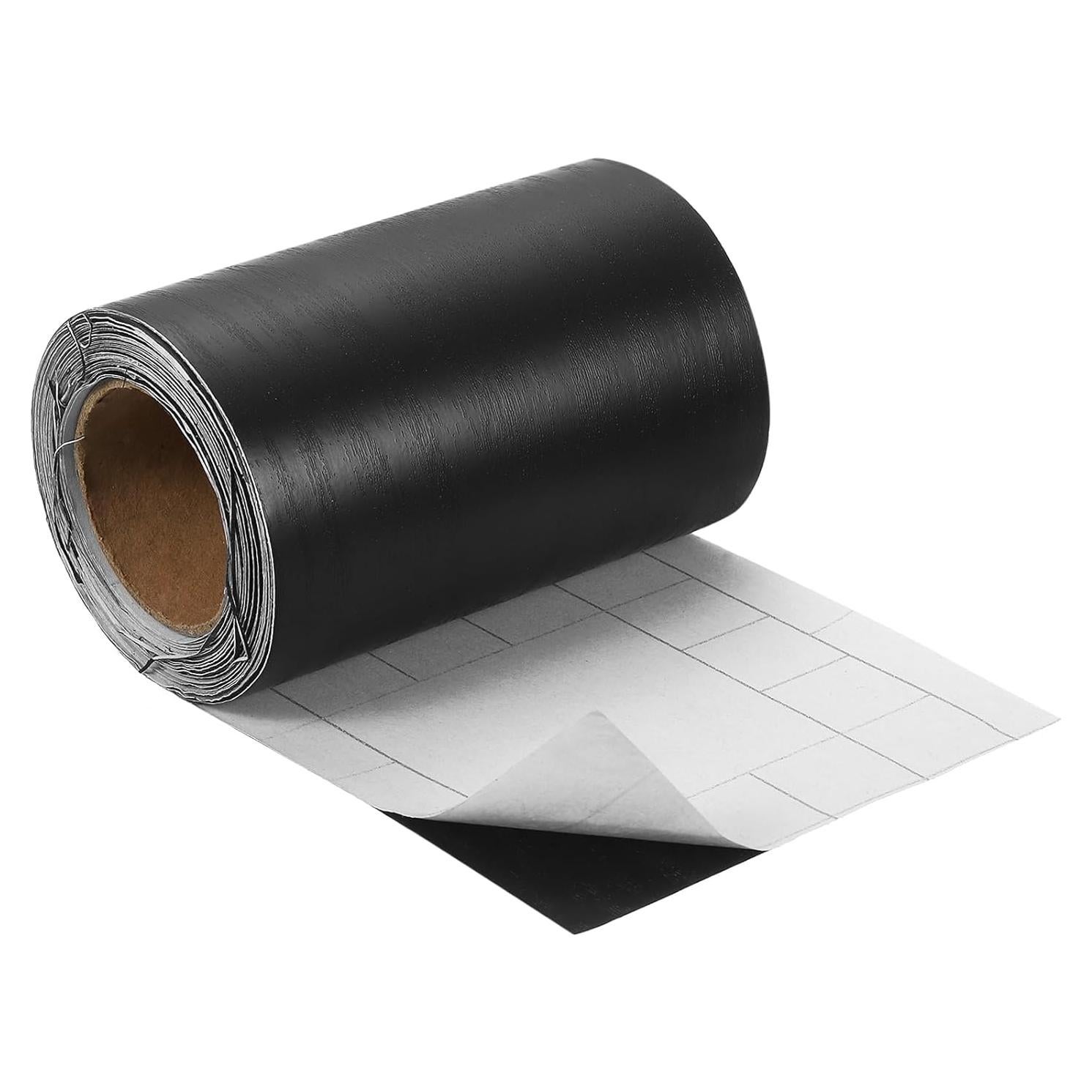 Cinta de Grano de Madera uxcell 10m x 10cm Negra Autoadhesiva