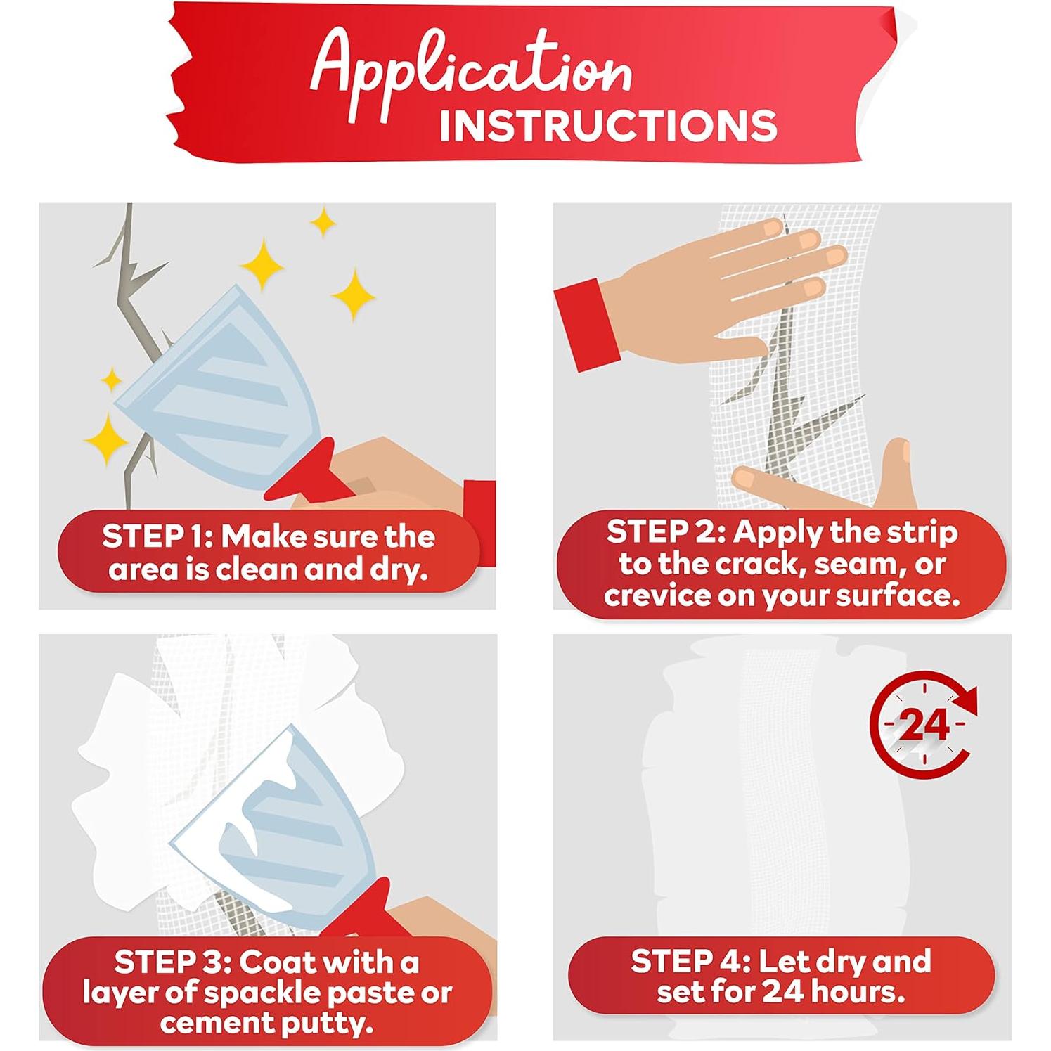 Cinta de Reparación de Paneles de Yeso XFasten 6" x 27,43 m