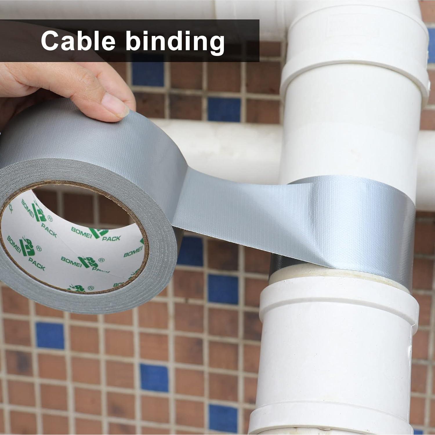 Paquete 2 Cintas Adhesivas Ducto BOMEI 5 cm x 27 m Plata