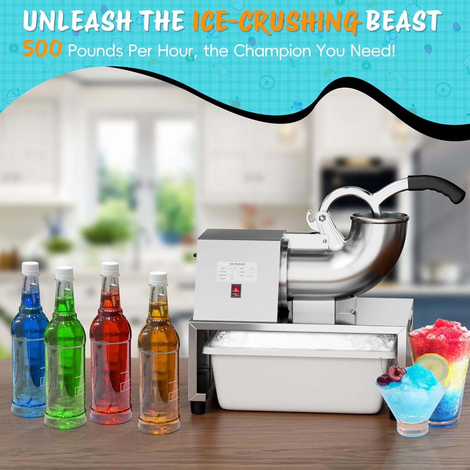 Máquina de Conos de Nieve VALONDINO 300W 500kg/h para Fiestas