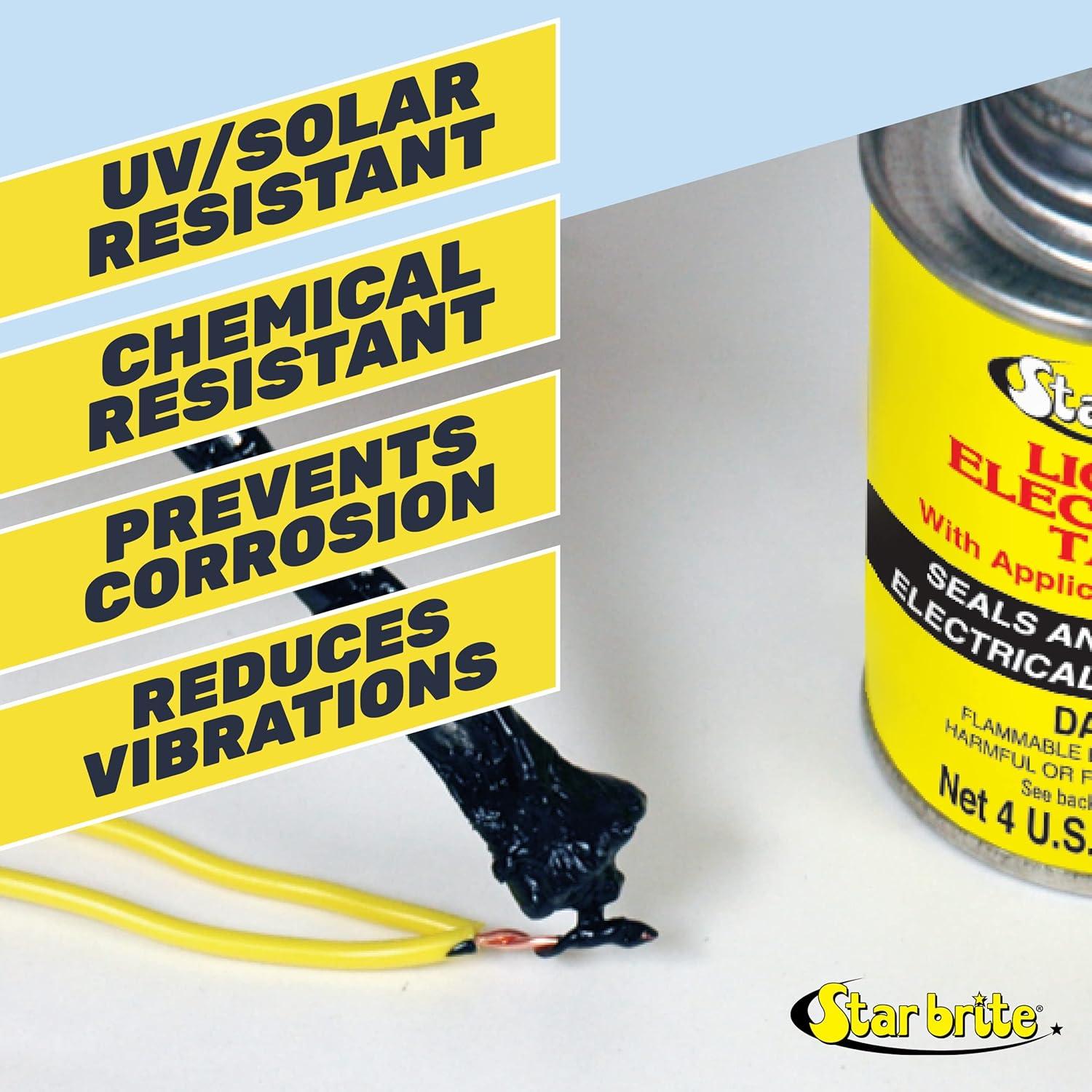 Cinta Eléctrica Líquida Star Brite 113 g Negra con Aplicador