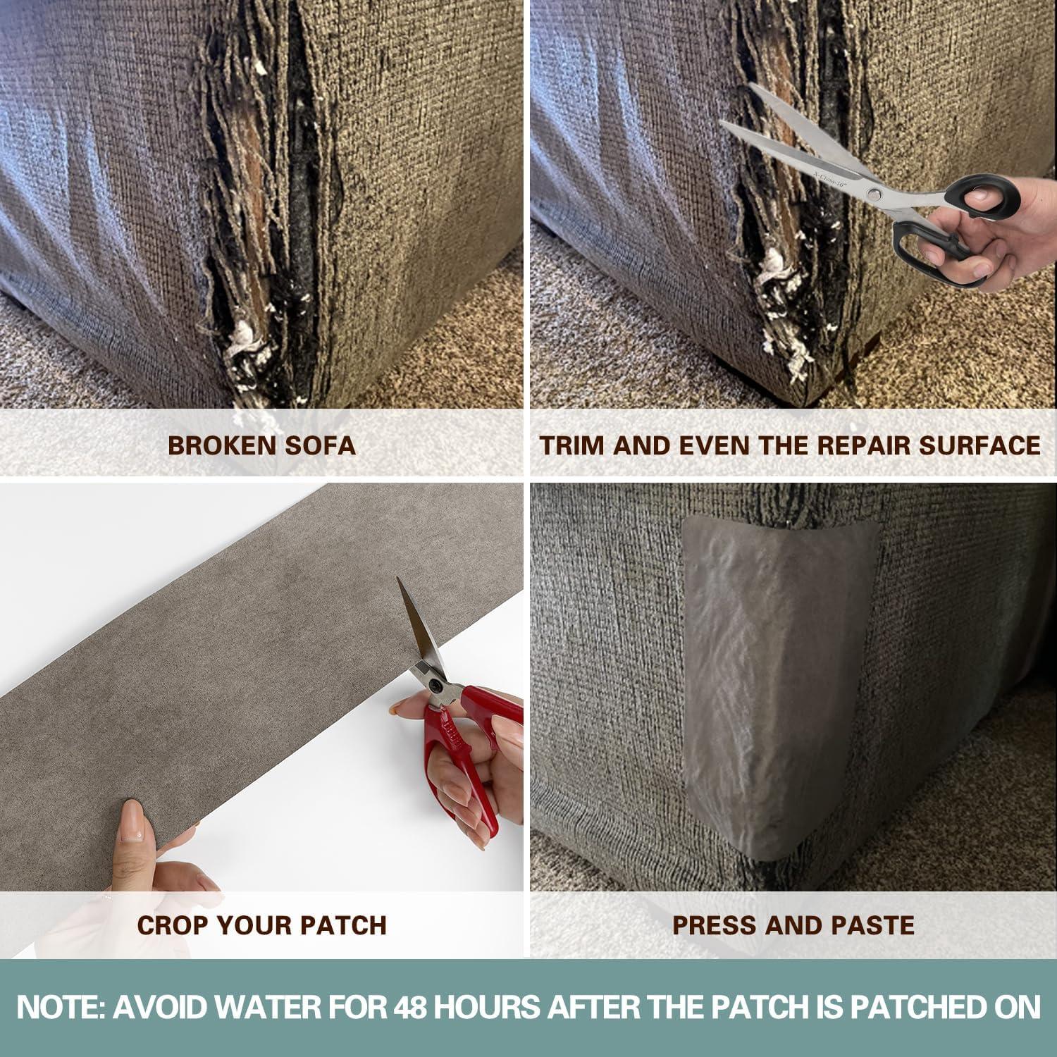 Parche de Reparación Azobur 10x76 cm Microfibra Autoadhesivo