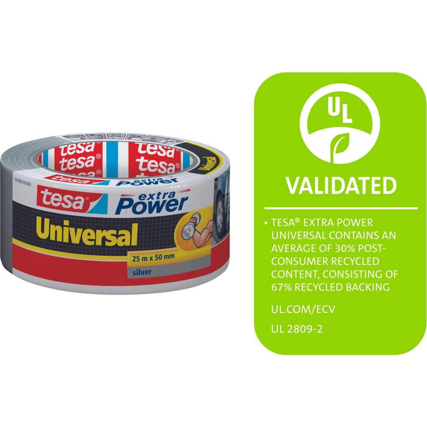 Cinta Duct tesa Extra Power 25m x 5cm Impermeable Gris