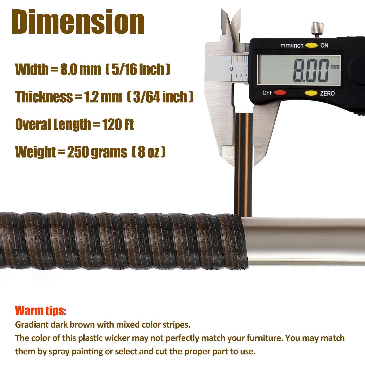 Kit de Reparación de Mimbre Laphivieh 36.6m Marrón Oscuro