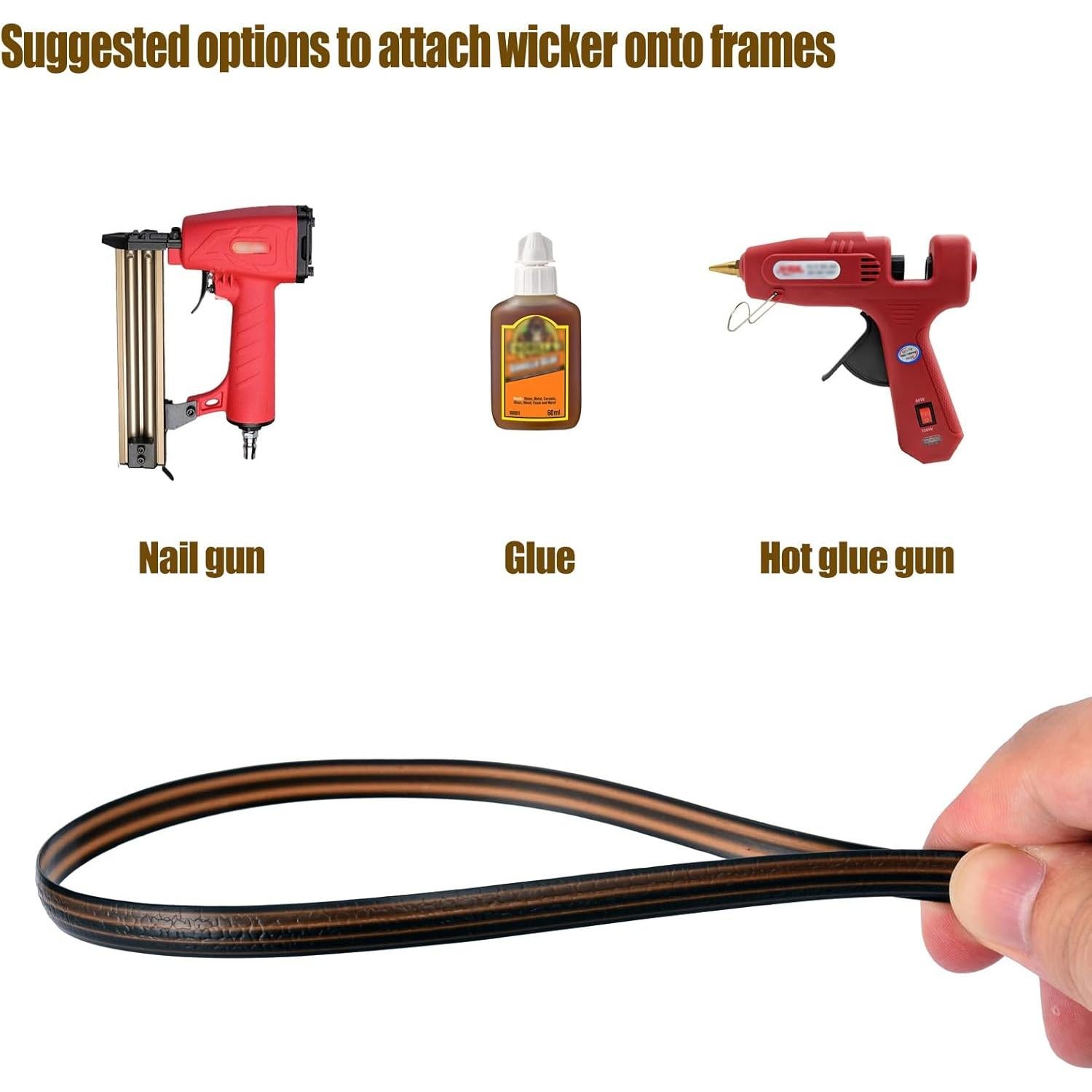 Kit de Reparación de Mimbre Laphivieh 36.6m Marrón Oscuro