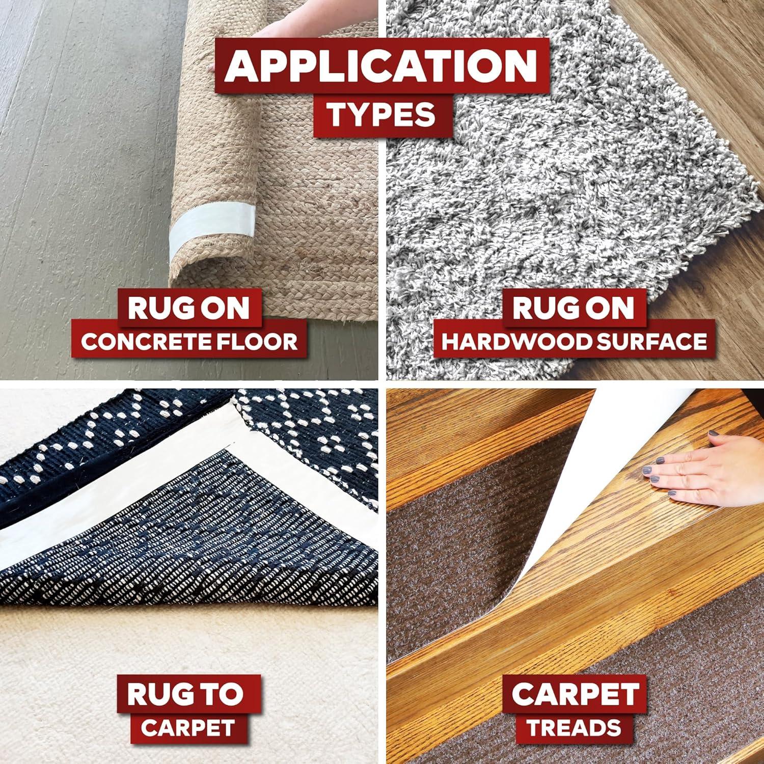 Cinta de Alfombra Doble Cara XFasten 5 cm x 27.4 m Sin Residuos