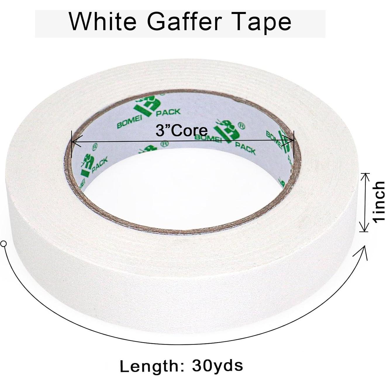 Cinta Gaffer Blanca 1.25cm x 27.43m DONGGUAN Sin Residuo