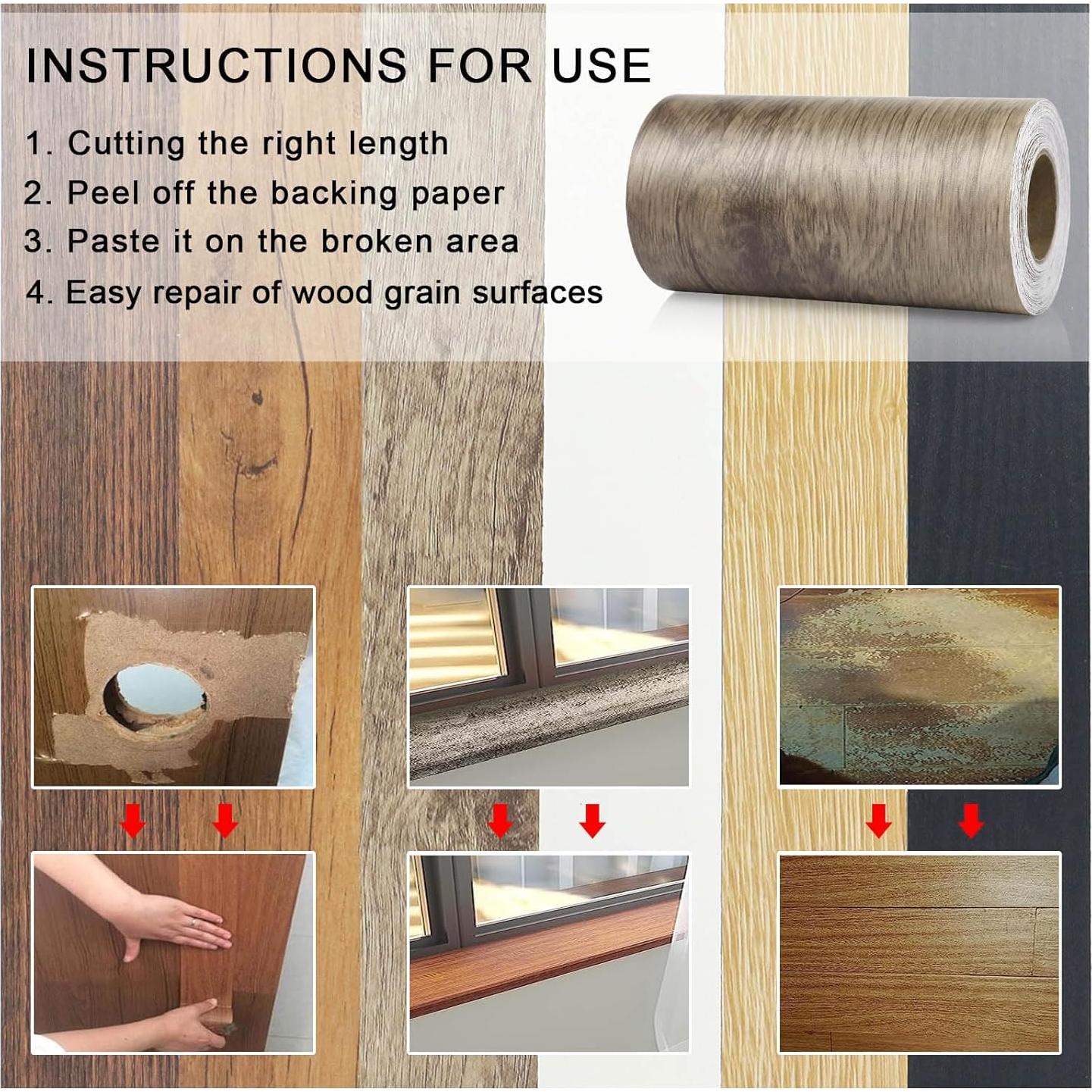 Cinta de Reparación Bomei 10,16 cm x 10,06 m Café Gris