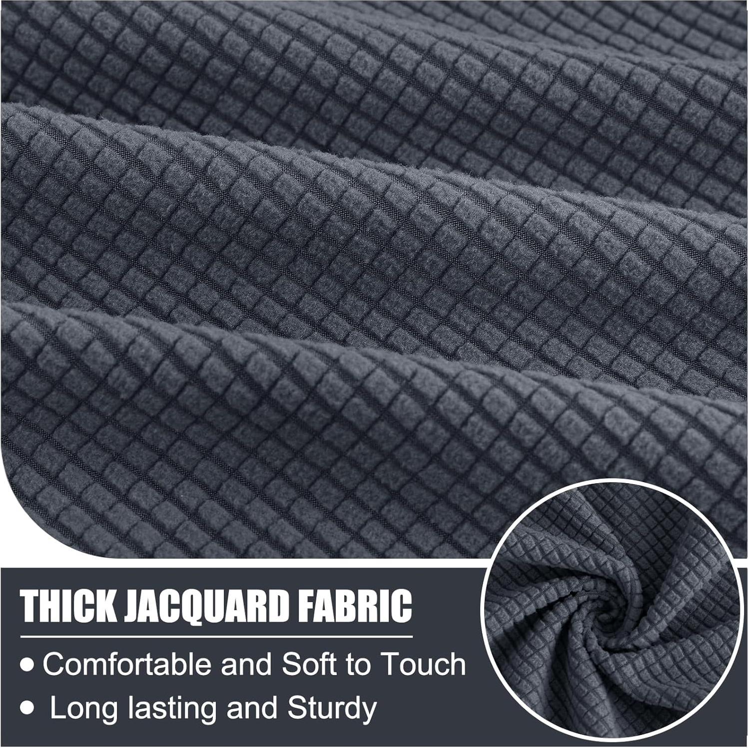 Fundas de cojín impermeables Smiry 3 paquetes gris elástico