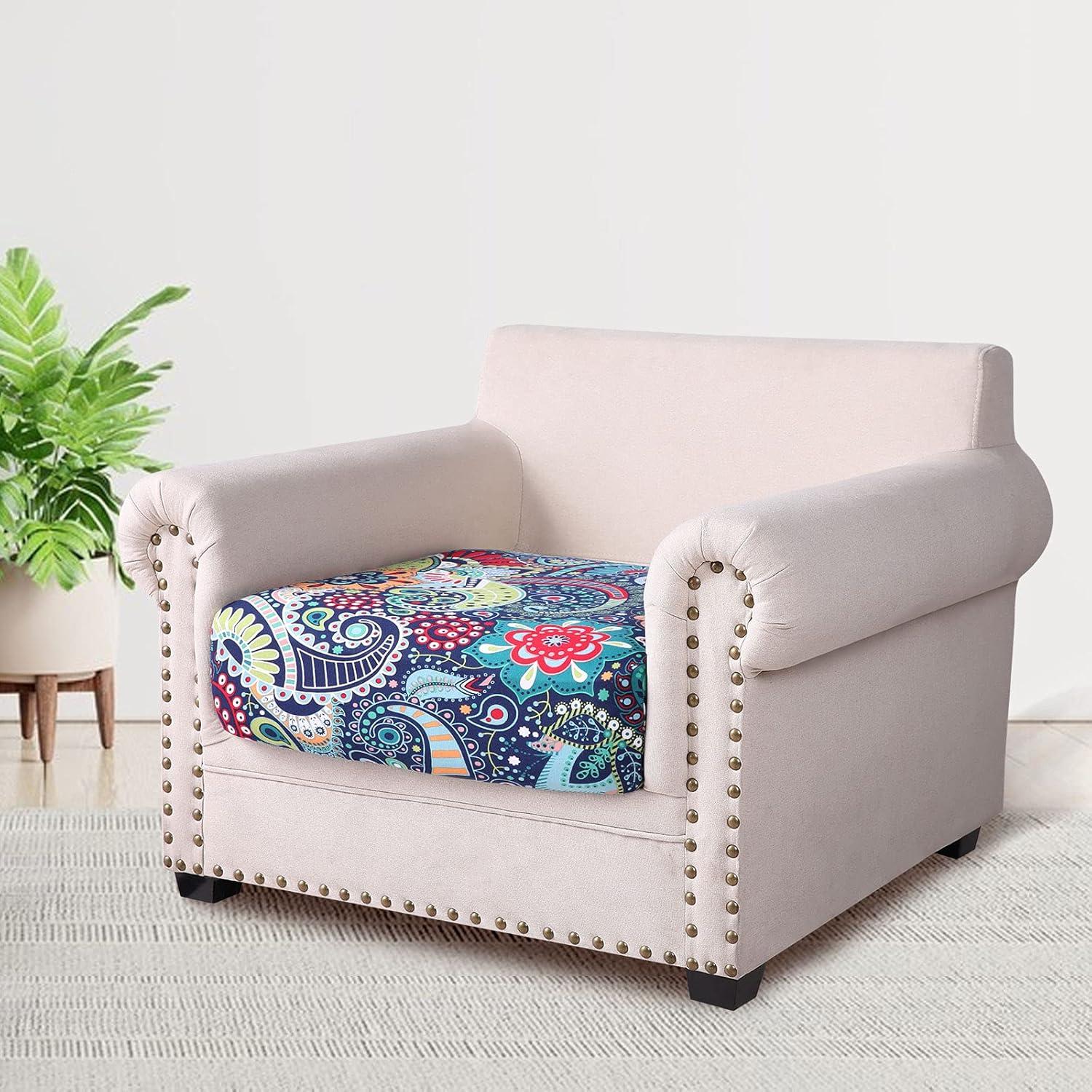 Fundas de Cojín Elásticas Hyha para Sofá Pequeño Azul