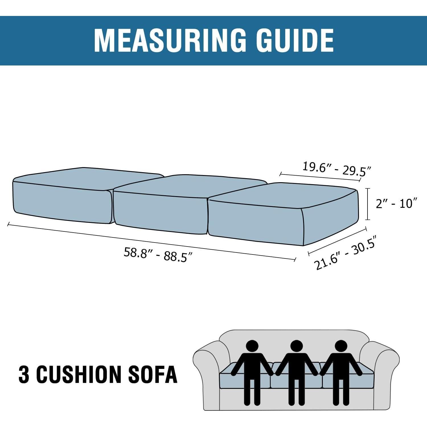Funda de Cojín de Sofá H.VERSAILTEX Terciopelo Marfil 3 Pzas