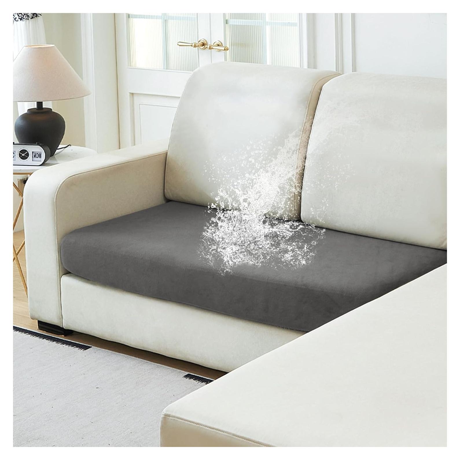 Funda de sofá impermeable NAISI para loveseat gris