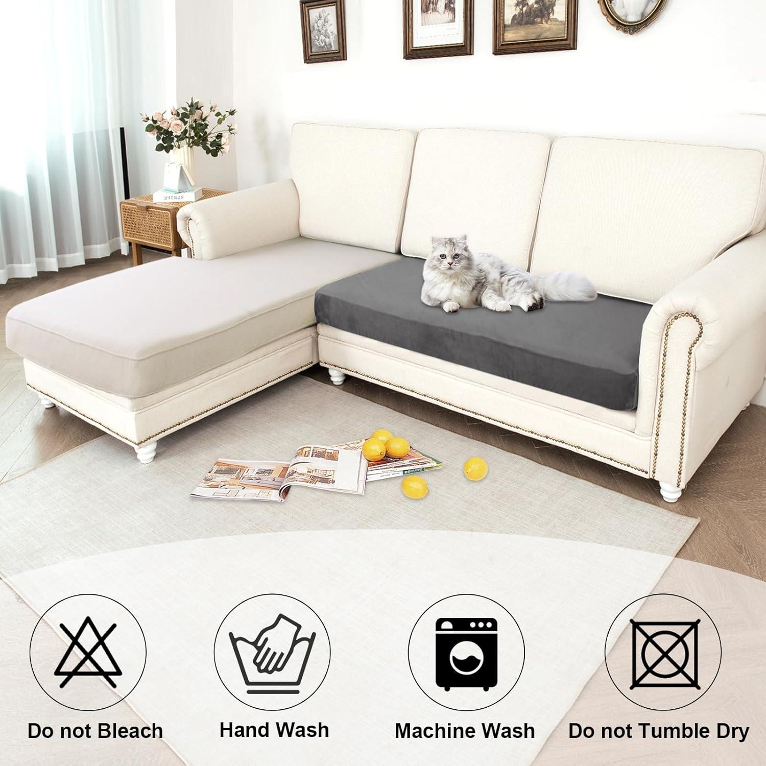 Funda de sofá impermeable NAISI para loveseat gris