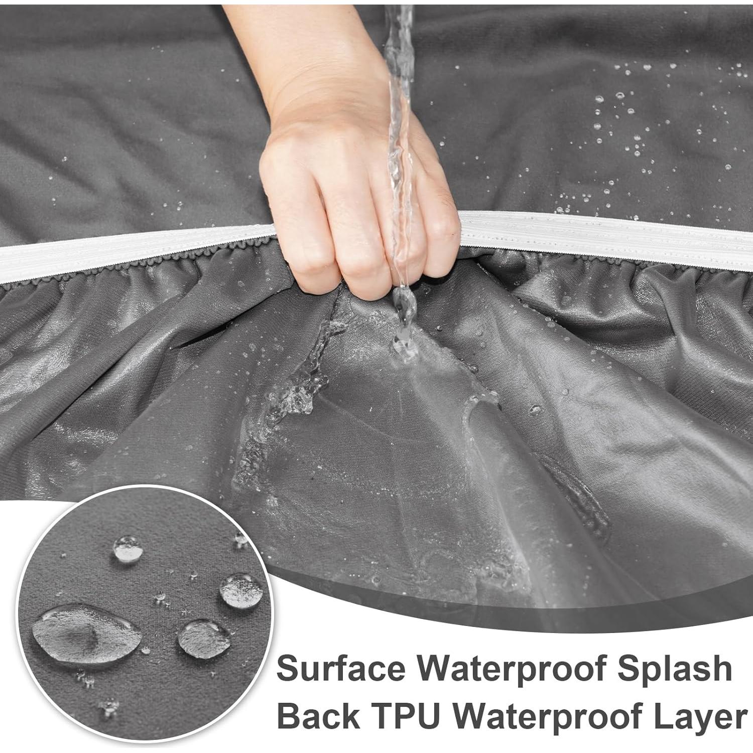 Funda de sofá impermeable NAISI para loveseat gris