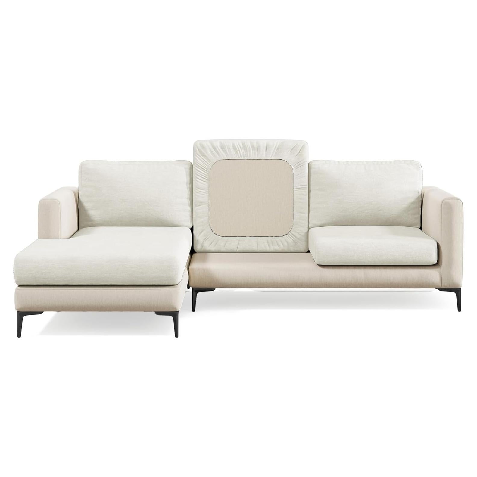 Funda de Sofá Nolan Interior Mediana Vainilla Acolchada