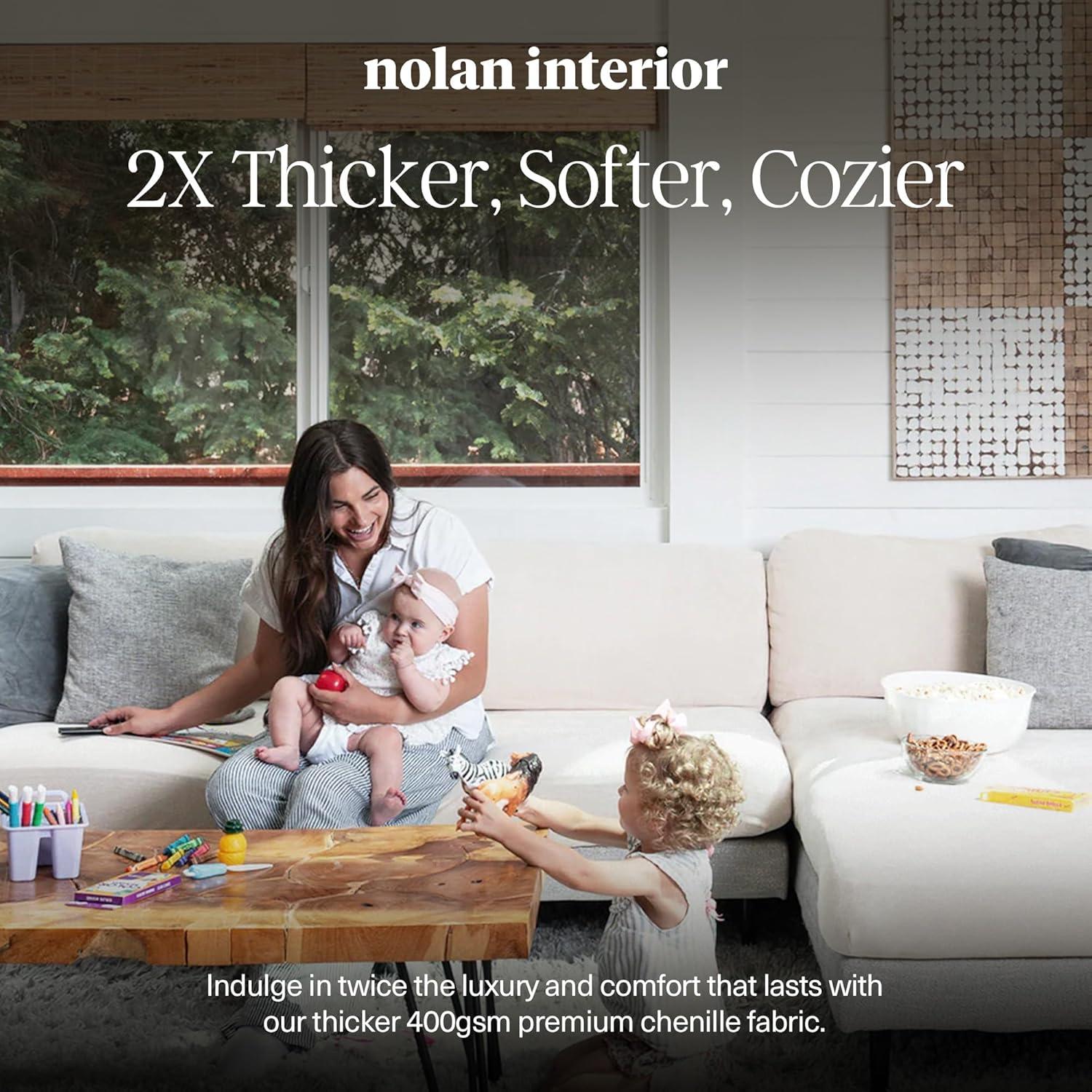 Funda de Sofá Nolan Interior Mediana Vainilla Acolchada