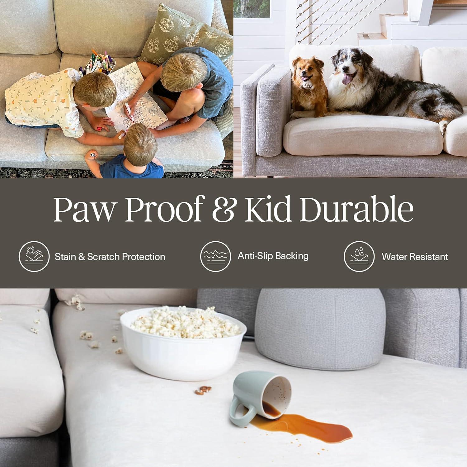 Funda de Sofá Nolan Interior Mediana Vainilla Acolchada