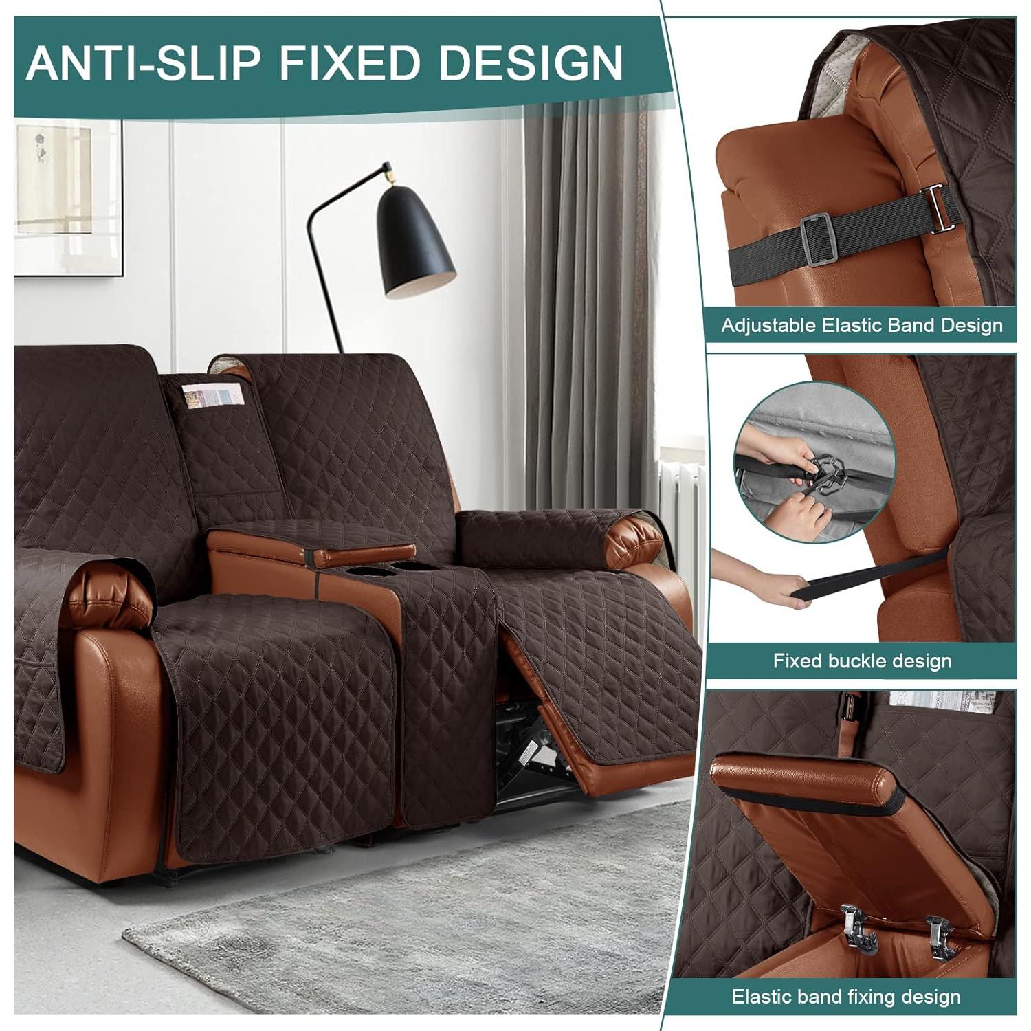 Funda Impermeable Ruaozz para Loveseat Reclinable 2 Plazas