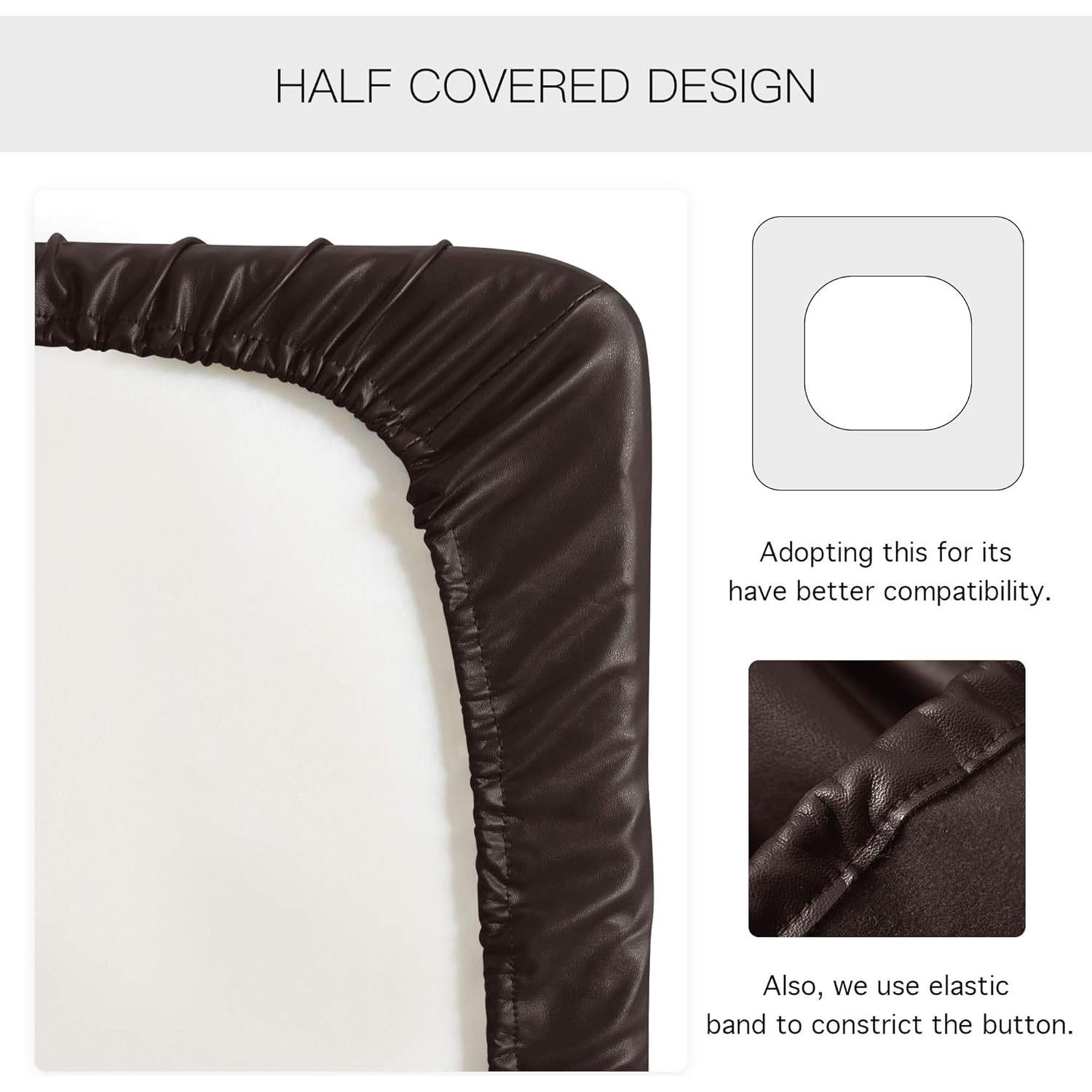 Funda de Sofá Yates Home Cuero PU Impermeable Chocolate 3 Pzs