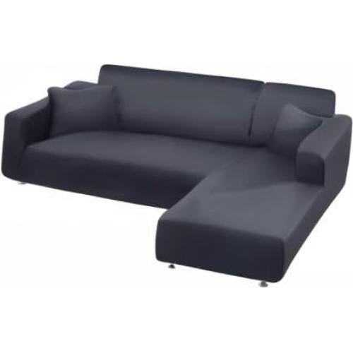 Funda de Sofá NAISI 3 Plazas + 3 Plazas Gris Oscuro