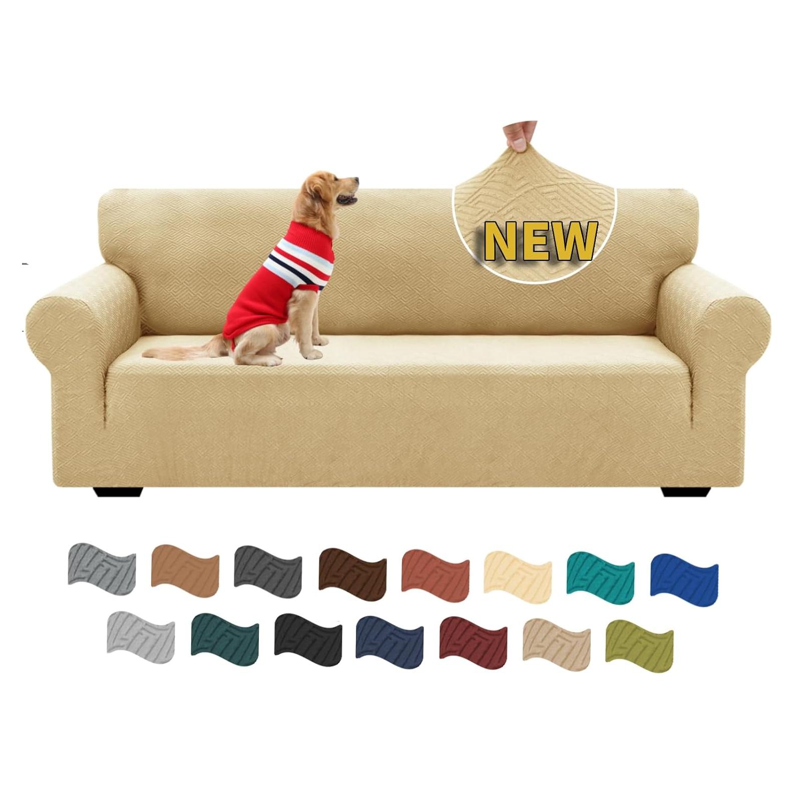 Funda de Sofá Elástica XINEAGE Beige 1 Pieza 71-91"