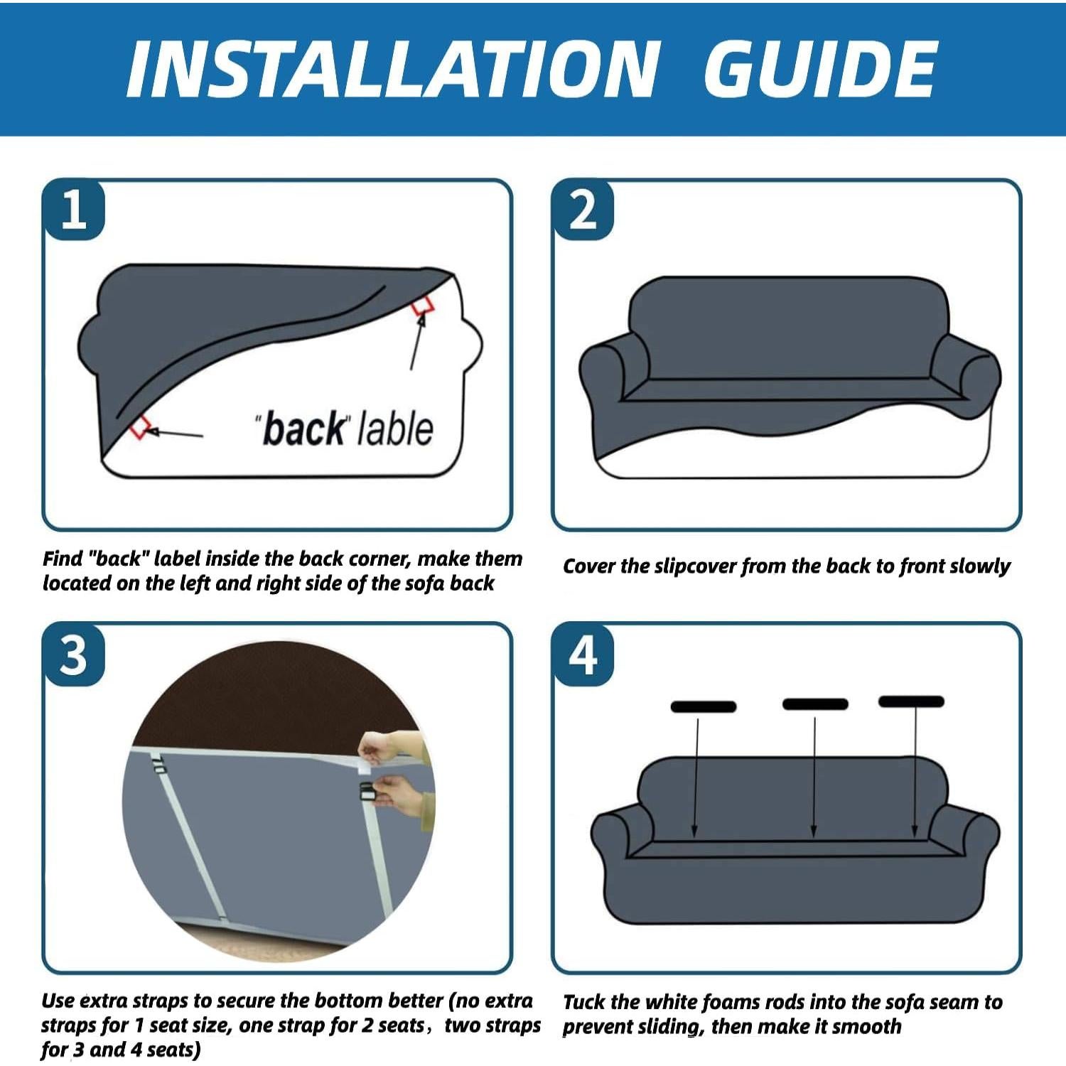 Funda de Sofá Elástica XINEAGE Beige 1 Pieza 71-91"