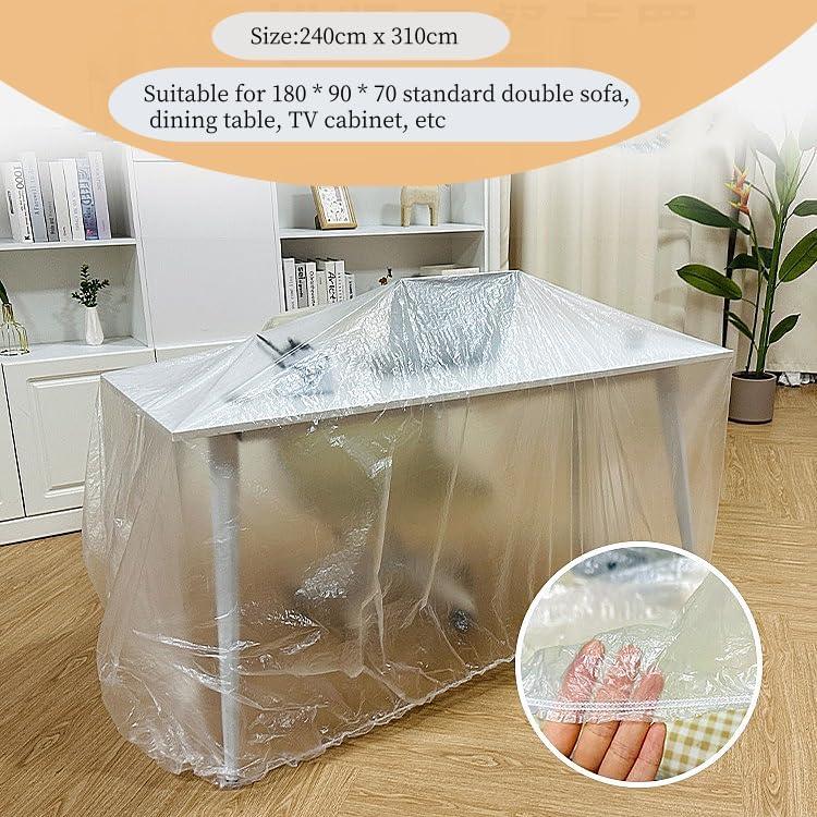 Cubierta de sofá desechable WHZAZGW 3 tamaños transparente