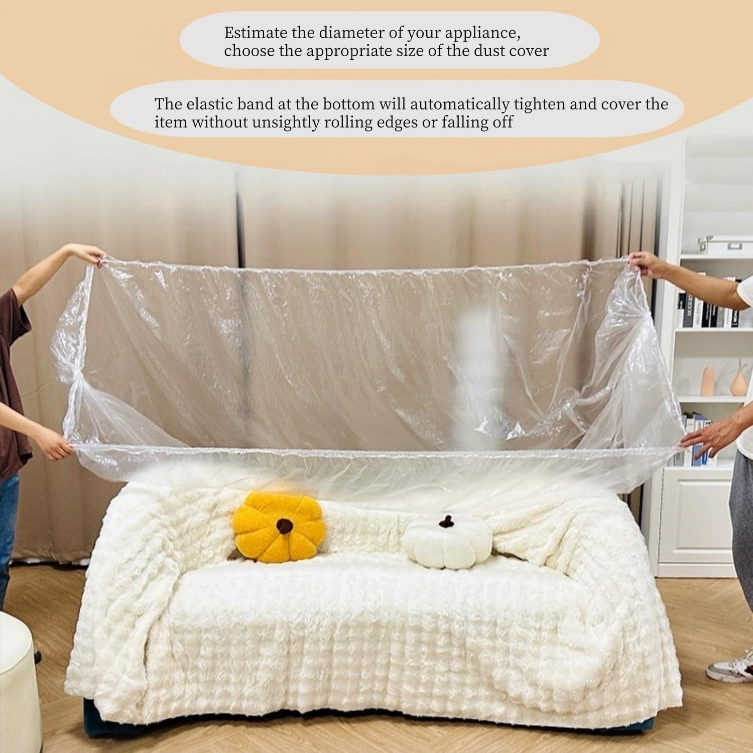 Cubierta de sofá desechable WHZAZGW 3 tamaños transparente