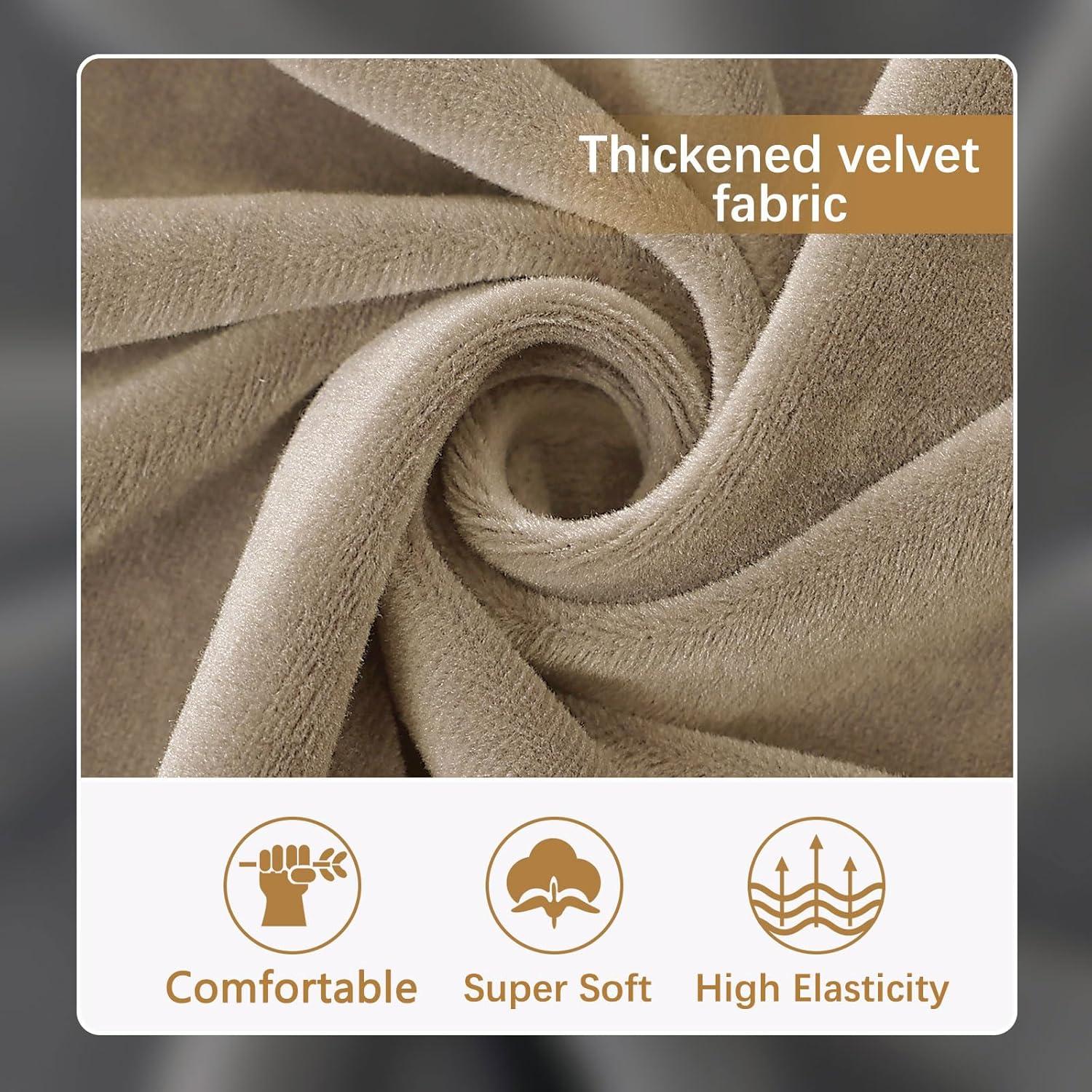 Fundas de Cojín Sofá Hyha 3PC Terciopelo Antideslizante